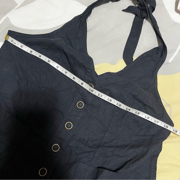 Free People Black Scout Linen Halter Top NWT Size XS - Picture 6 of 9